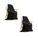 SOGA 2X Black Throw Blanket Warm Cozy Double Sided Thick Flannel Coverlet Fleece Bed Sofa Comforter $ 181.50
