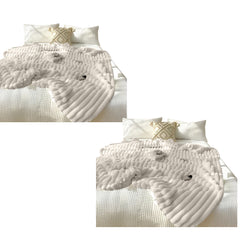 SOGA 2X 150x200cm Throw Blanket Pearl White Premium Milk Velvet Luxuriously Soft Cozy Bedding $ 258.90