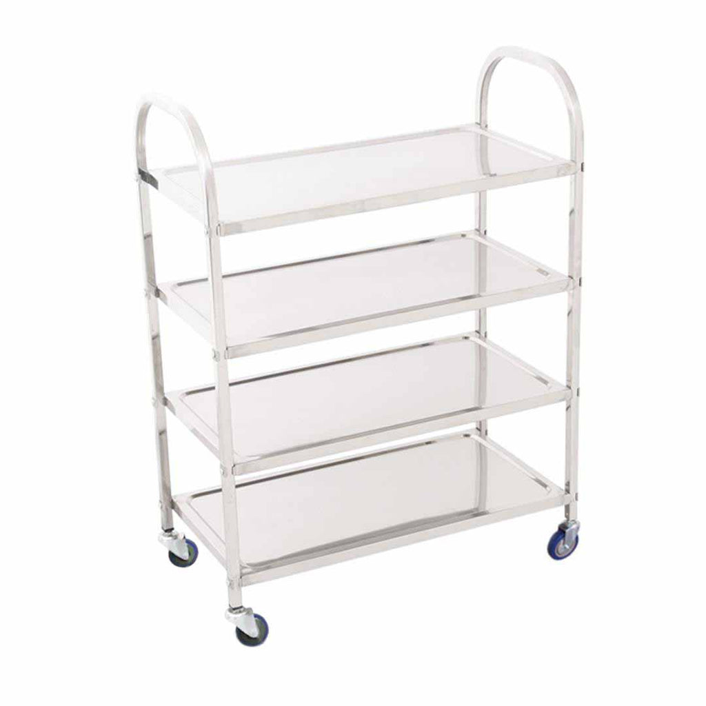 SOGA 4 Tier Stainless Steel Kitchen Dinning Food Cart Trolley Utility Size Square Medium $ 115.50