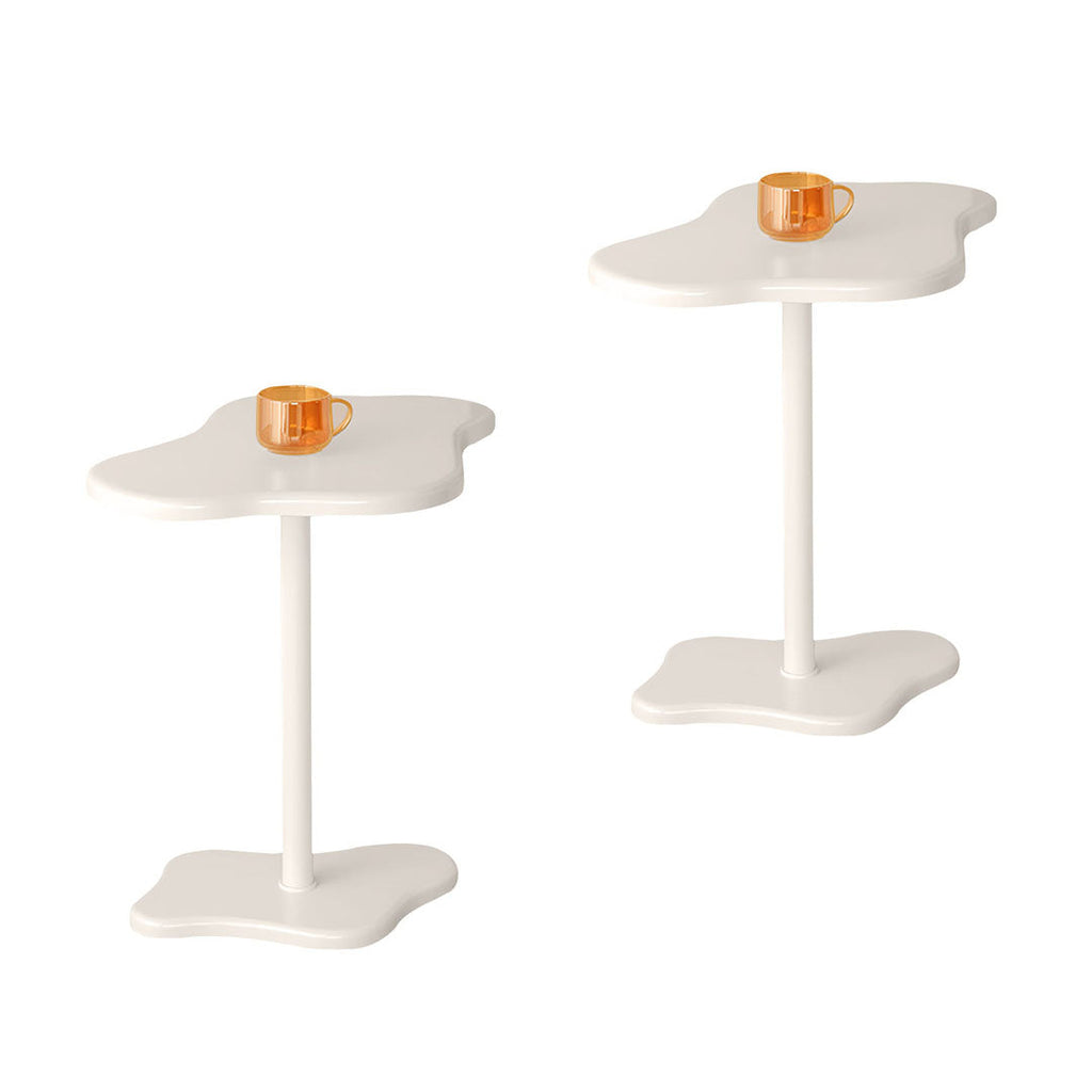 SOGA 2X 42x28cm White Minimalist Cloud Shaped Table Durable Stylish Accent for Home Décor $ 146.90