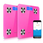 SOGA 2X Wireless Bluetooth Digital Body Fat Scale Bathroom Health Analyser Weight Pink $ 127.90