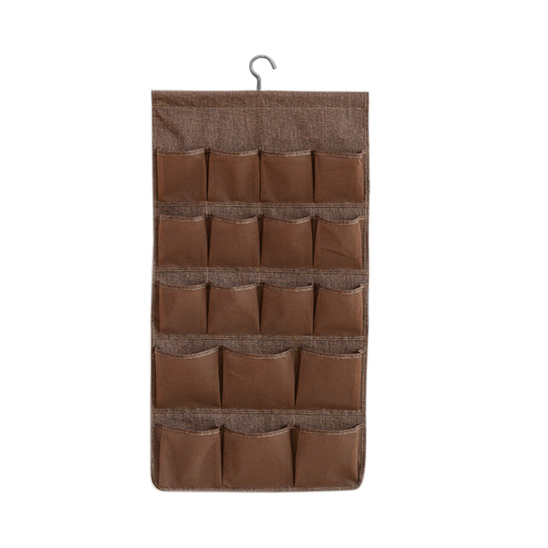 SOGA Coffee Double Sided Hanging Storage Bag Underwear Bra Socks Mesh Pocket Hanger Home Organiser $ 33.50