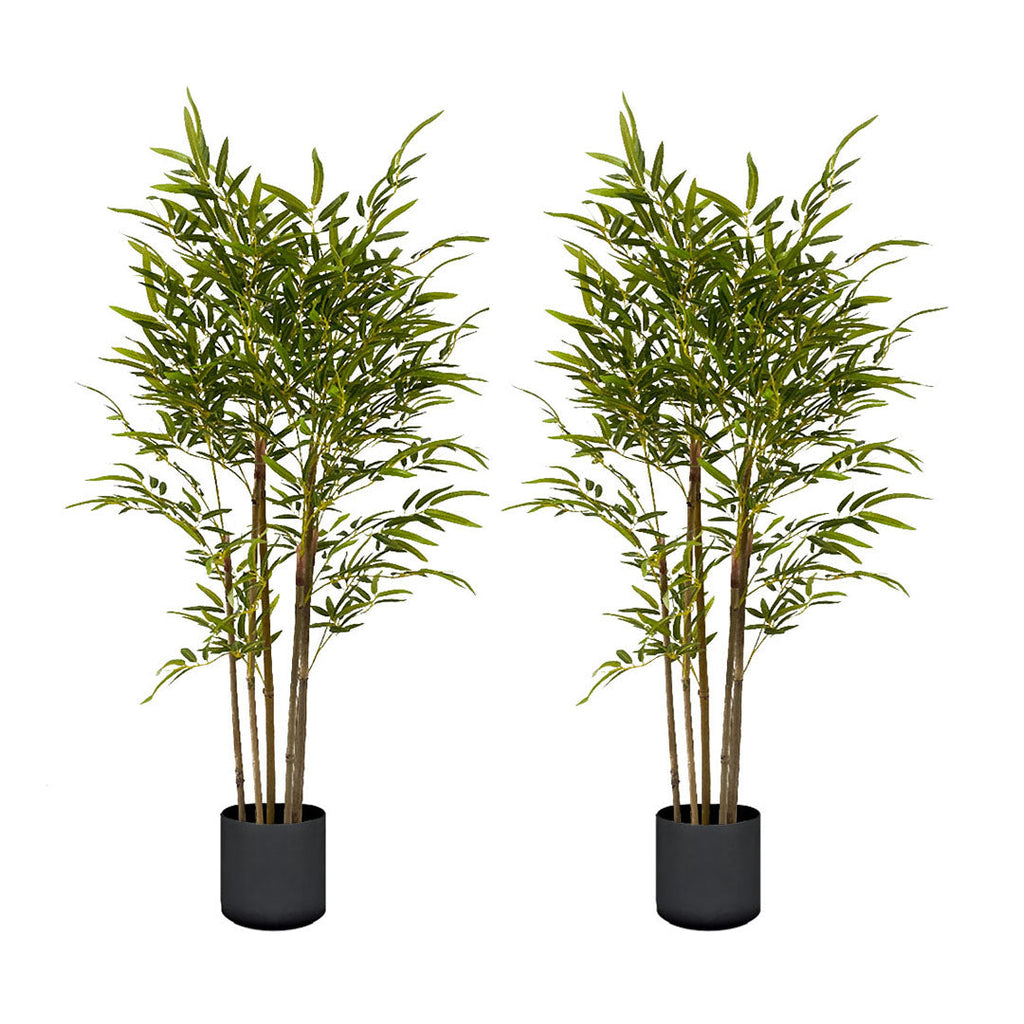 SOGA 2X 150cm Lucky Bamboo Tree Bambusa Vulgaris Artificial Plant w/ 7 Branches Home Accent Decor $ 247.90
