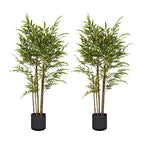 SOGA 2X 150cm Lucky Bamboo Tree Bambusa Vulgaris Artificial Plant w/ 7 Branches Home Accent Decor $ 247.90
