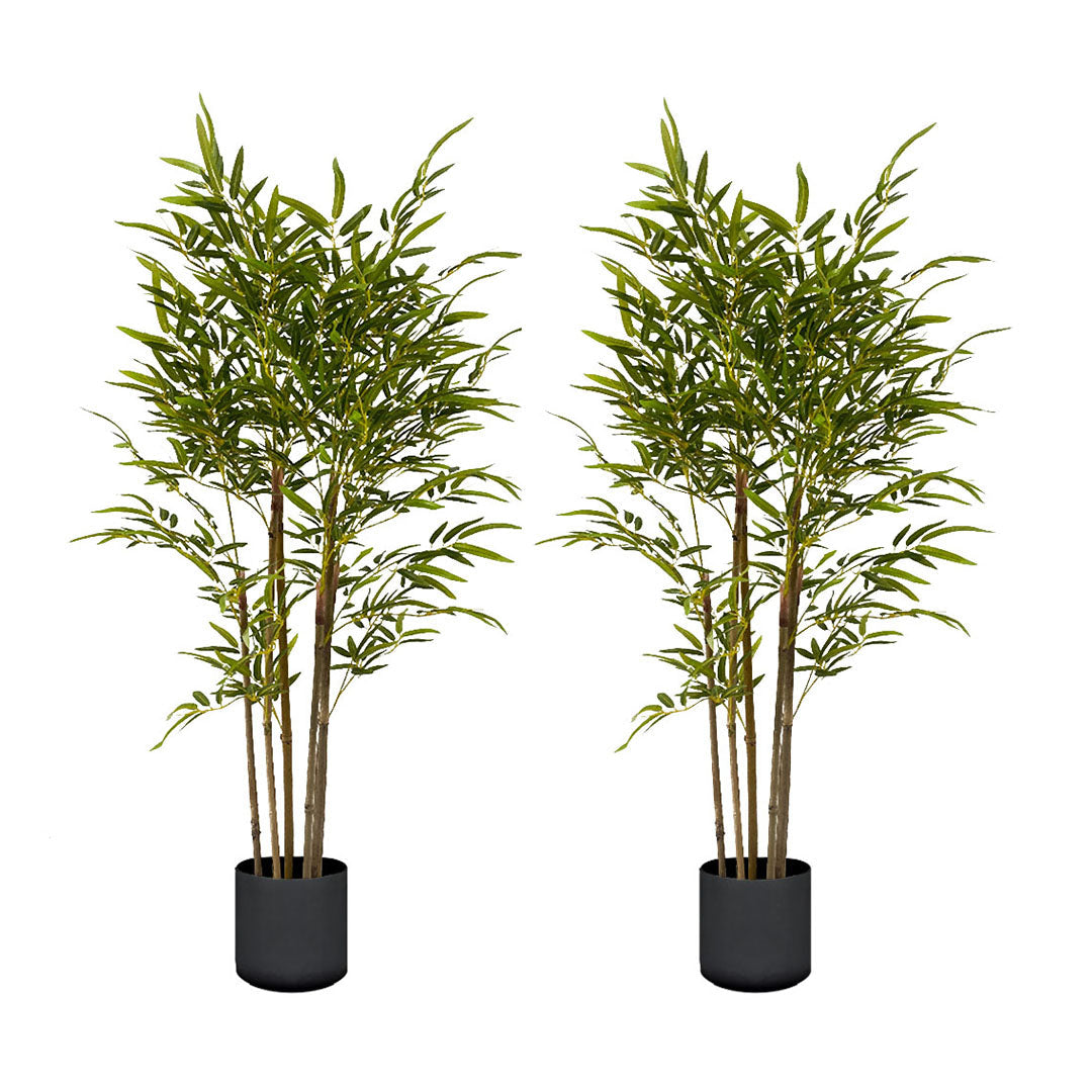 SOGA 2X 150cm Lucky Bamboo Tree Bambusa Vulgaris Artificial Plant w/ 7 Branches Home Accent Decor $ 247.90