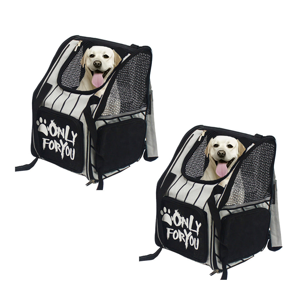 SOGA Black 2X Pet Carrier Backpack Breathable Mesh Portable Safety Travel Essentials Outdoor Bag $ 99.50