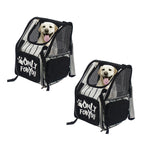 SOGA Black 2X Pet Carrier Backpack Breathable Mesh Portable Safety Travel Essentials Outdoor Bag $ 99.50