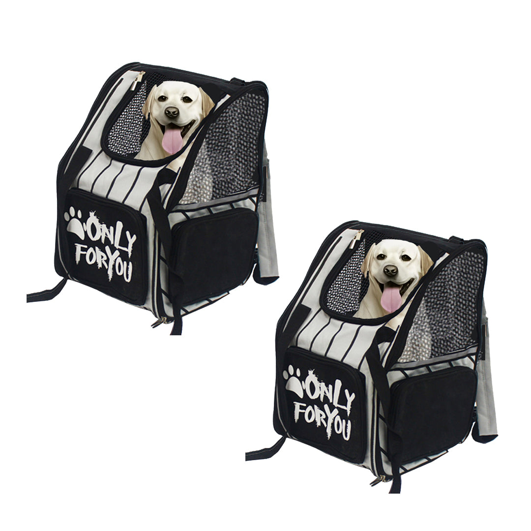 SOGA Black 2X Pet Carrier Backpack Breathable Mesh Portable Safety Travel Essentials Outdoor Bag $ 99.50