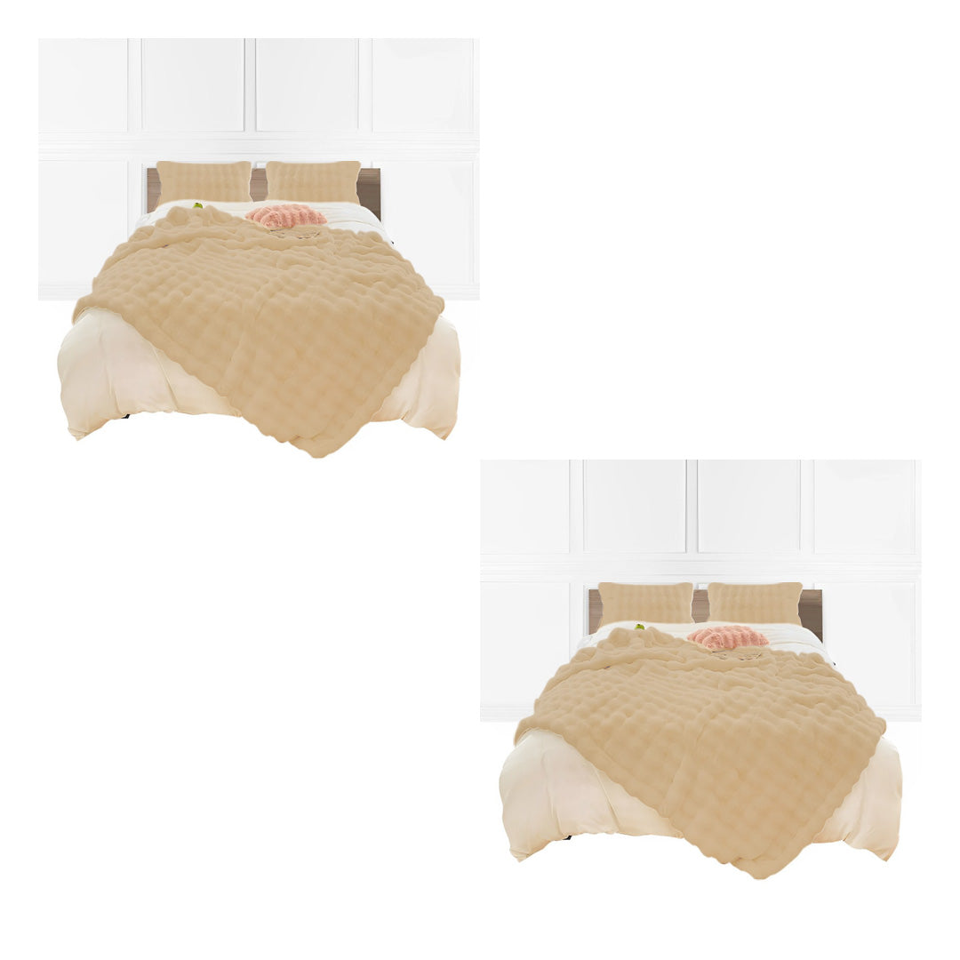 SOGA 2X 160X200cm Throw Blanket Coffee Double Layer Rabbit Fur Cozy Comfort with Stylish Decor $ 323.50