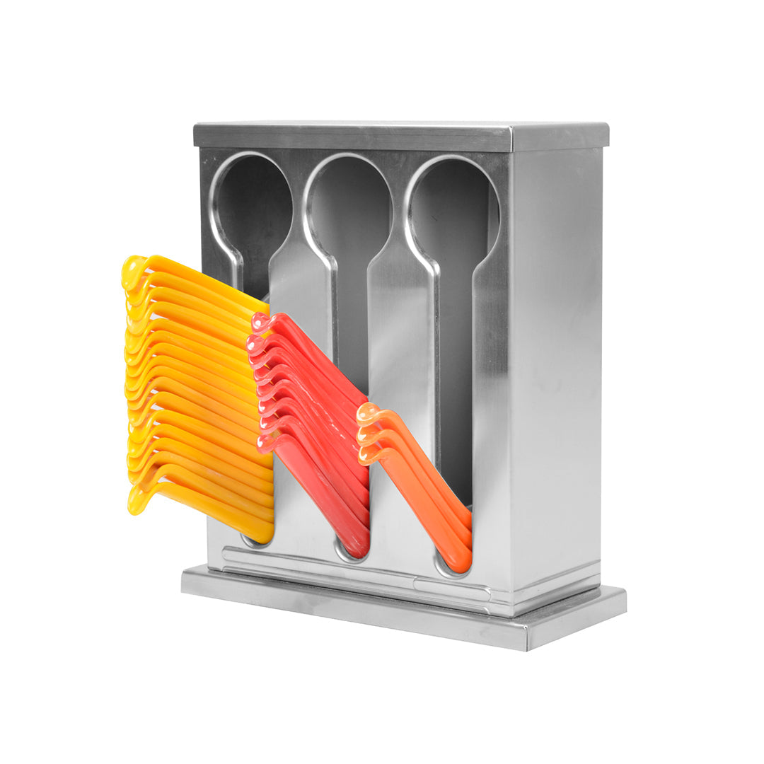 SOGA Stainless Steel Buffet Restaurant Spoon Utensil Holder Storage Rack 3 Holes $ 44.50