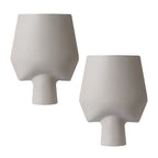 SOGA 2X 33x43cm Ornament Bodhi House Ceramic Handcrafted Modern Abstract Square Vase Home Decor $ 269.50