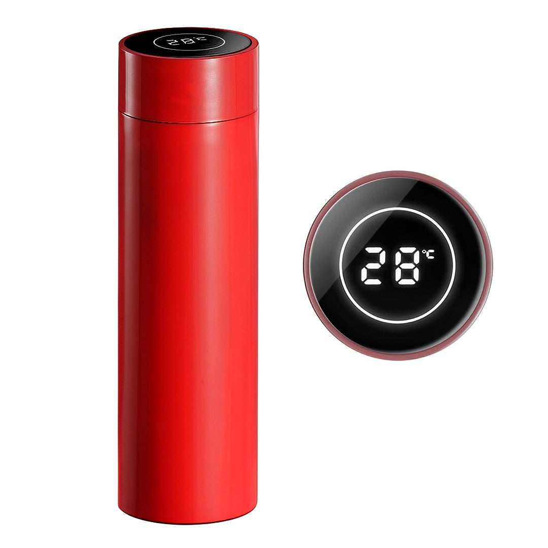 SOGA 500ML Stainless Steel Smart LCD Thermometer Display Bottle Vacuum Flask Thermos Red $ 38.90