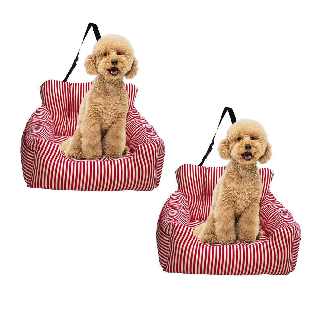 SOGA 2X Red Pet Car Seat Sofa Safety Soft Padded Portable Travel Carrier Bed $ 172.90