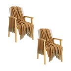 SOGA 2X Mustard Yellow Throw Blanket 127x170cm Soft Acrylic $ 161