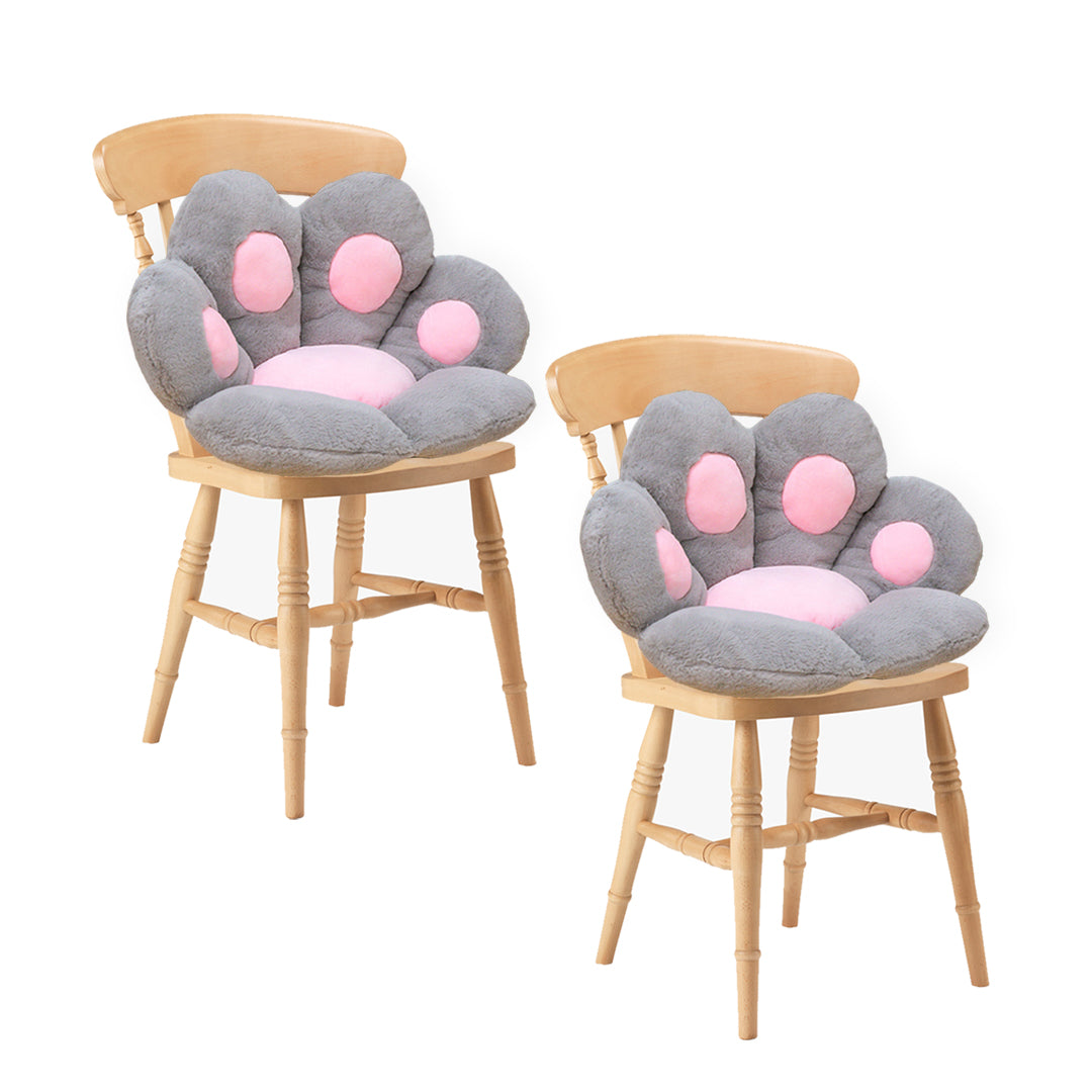 SOGA 2X 70cm Grey Paw Shape Cushion Warm Lazy Sofa Decorative Pillow Backseat Plush Mat Home Decor $ 99.50