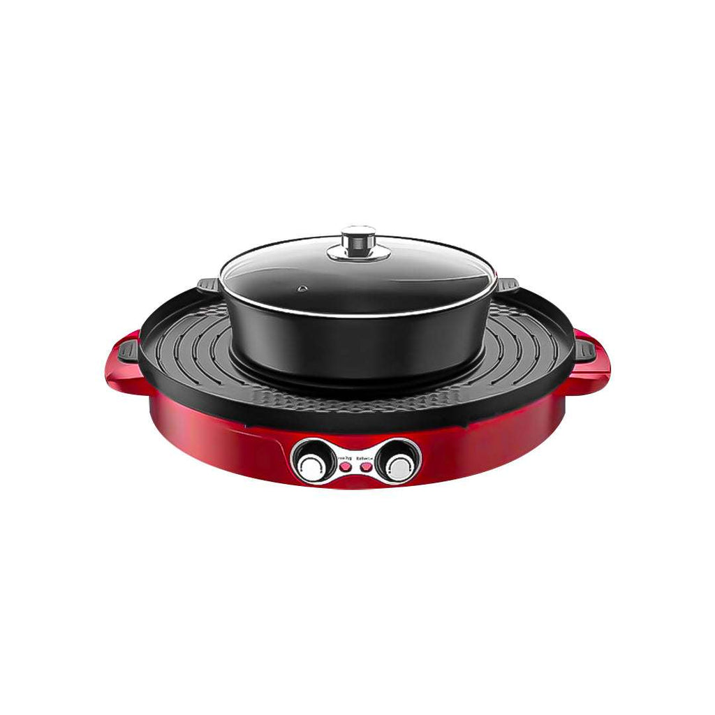 SOGA 2-in-1 44CM Electric Hot Pot BBQ Grill Maifan Stone Non-Stick Coating 2100W $ 233