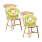 SOGA 2X Green Double Flower Shape Cushion Soft Bedside Floor Plush Pillow Home Decor $ 161.90