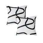 SOGA 2X 45cm Square Modern Minimalist Black Letter Print Decorative Throw Pillow $ 118.90