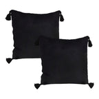 SOGA 2X 45cm Black Vintage Butterfly Pillow Tassel Velvet Square Throw Pillow $ 107.90