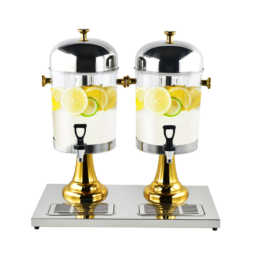 SOGA 16L Dual Stainless Steel Dispenser Beverage Juicer Transparent Commercial Drink Container Jug $ 233.50