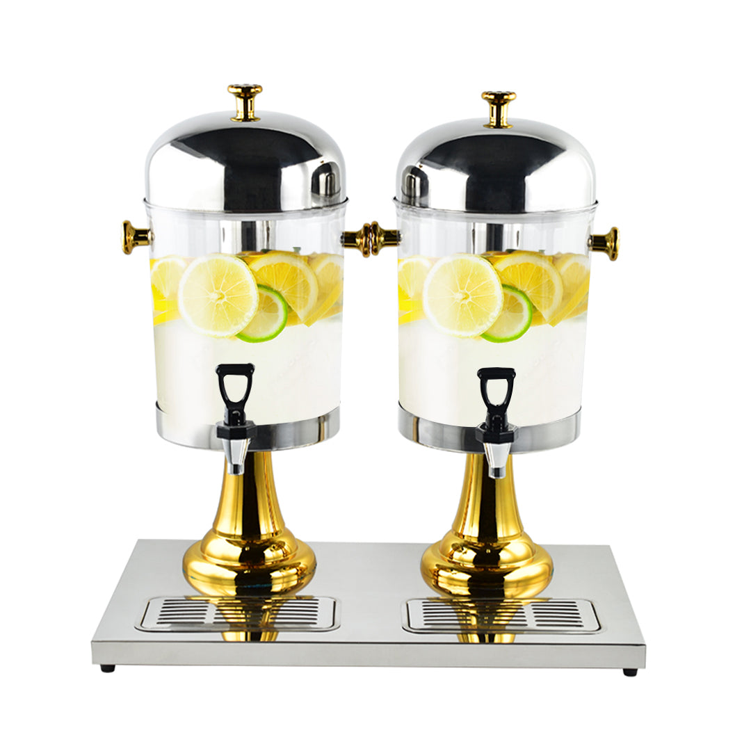 SOGA 16L Dual Stainless Steel Dispenser Beverage Juicer Transparent Commercial Drink Container Jug $ 233.50