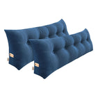 SOGA 2X 180cm Blue Triangular Wedge Bed Pillow Headboard Backrest Bedside Tatami Cushion Home Decor $ 334.50