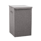 SOGA Grey Large Collapsible Laundry Hamper Storage Box Foldable Canvas Basket Home Organiser Decor $ 47.90