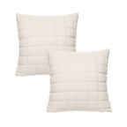 SOGA 2X 50cm Beige Quilted Grid Pattern Decorative Throw Pillow $ 119