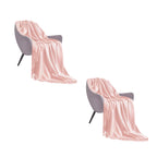 SOGA 2X Pink Acrylic Knitted Throw Blanket Solid Fringed Warm Cozy Woven Cover Couch Bed Sofa Home Decor $ 151.50