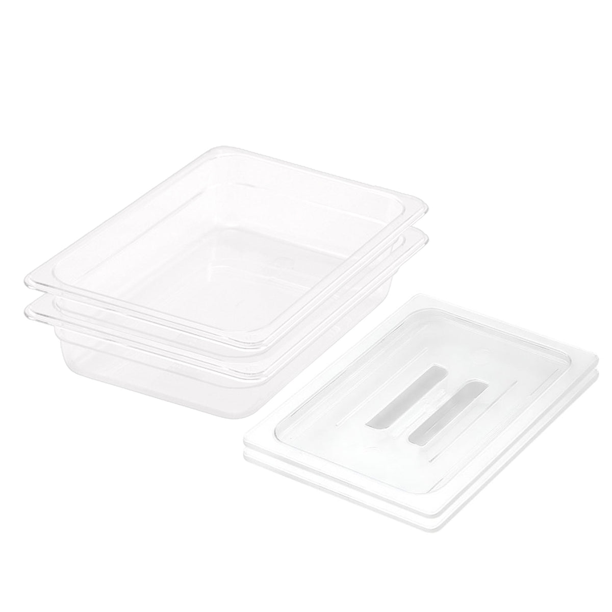 SOGA 65mm Clear Gastronorm GN Pan 1/2 Food Tray Storage Bundle of 2 with Lid $ 81.90