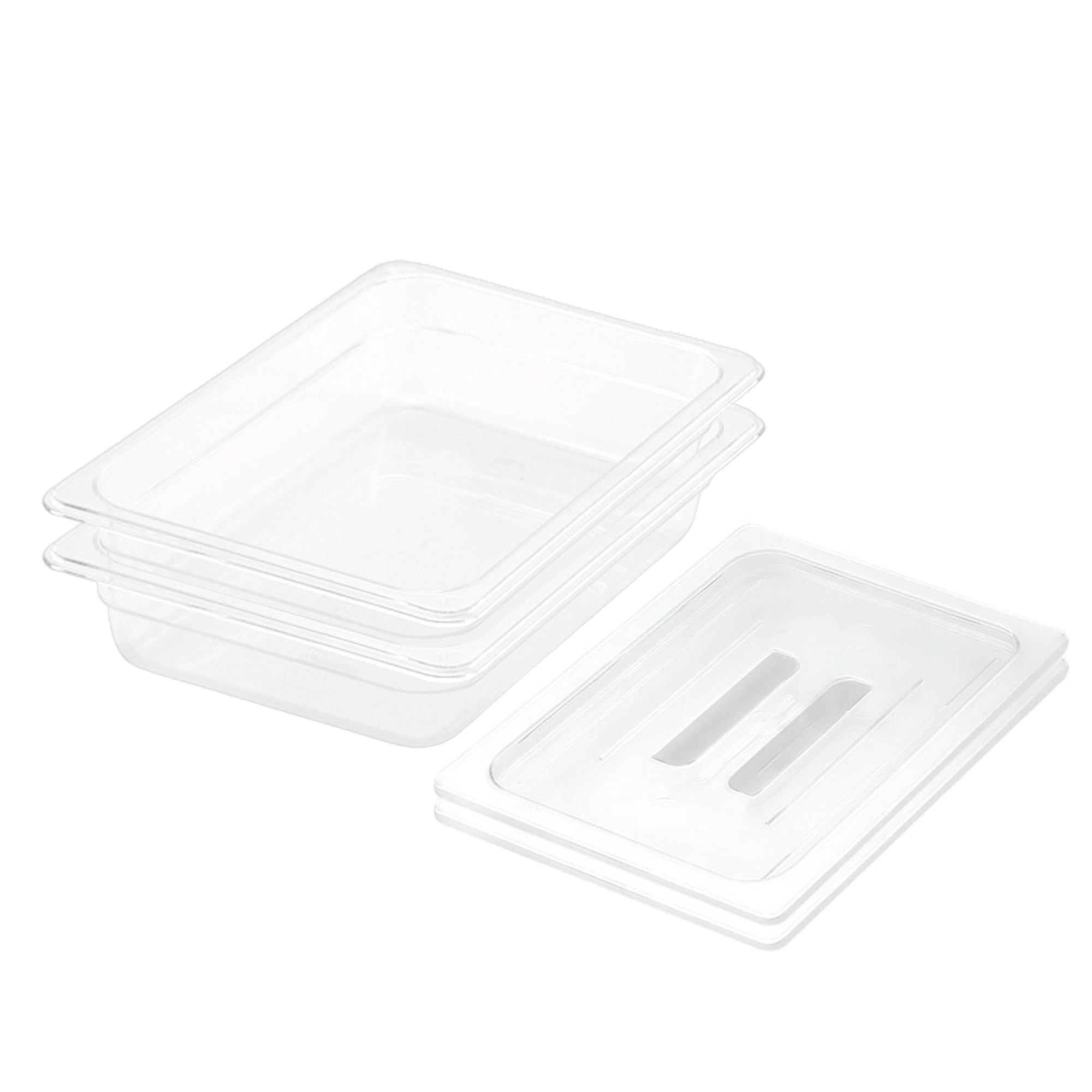 SOGA 65mm Clear Gastronorm GN Pan 1/2 Food Tray Storage Bundle of 2 with Lid $ 81.90