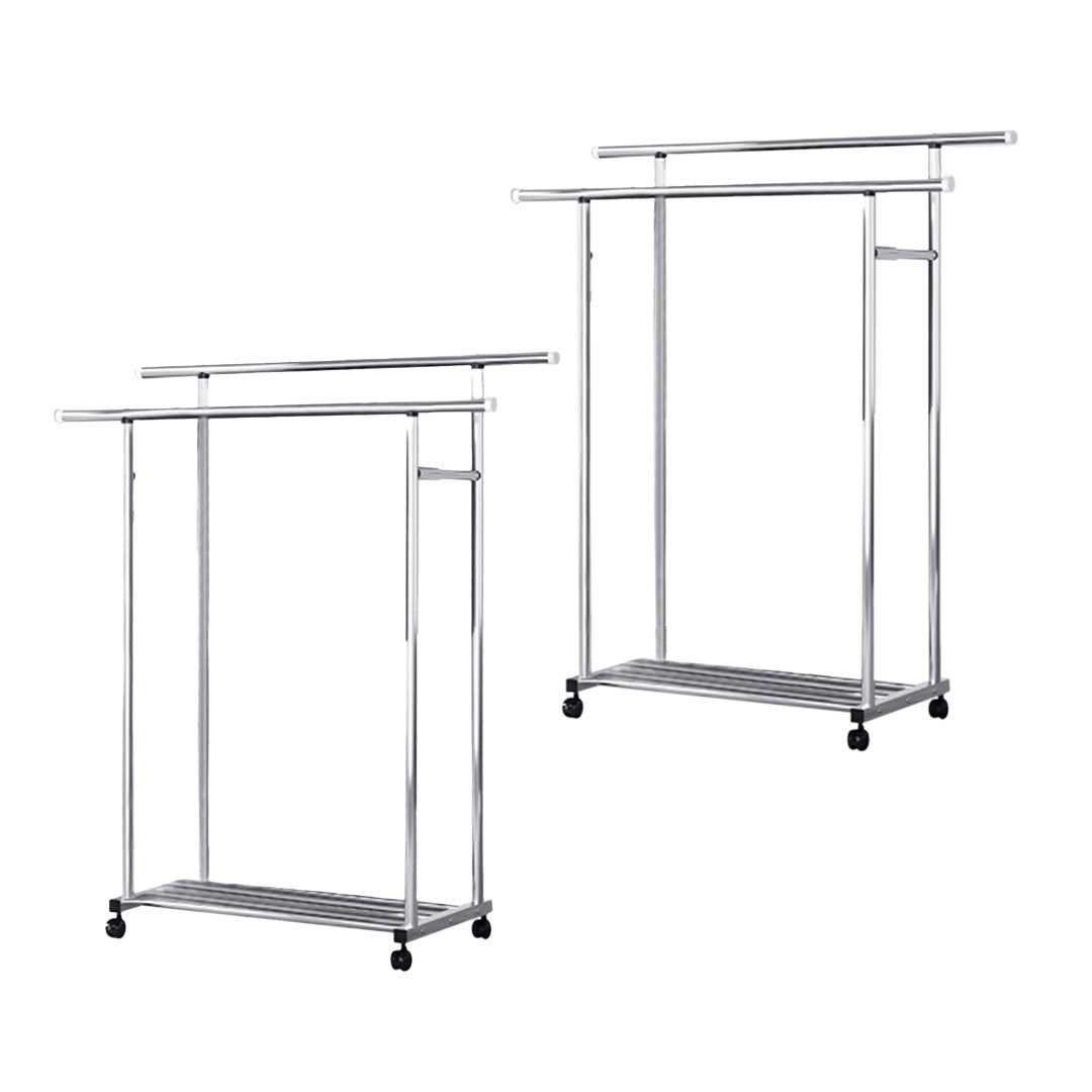OGA 2X 120cm Stainless Steel Floor-Standing Clothes Rack - Durable and Space-Saving Laundry Organizer $ 198.50