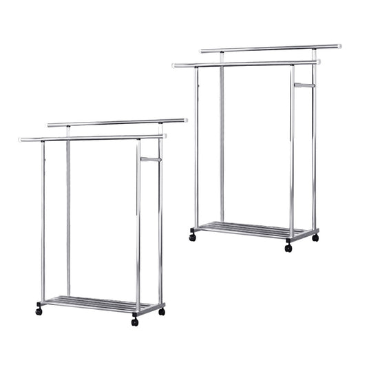 OGA 2X 120cm Stainless Steel Floor-Standing Clothes Rack - Durable and Space-Saving Laundry Organizer