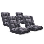 SOGA 4X Floor Recliner Folding Lounge Sofa Futon Couch Folding Chair Cushion Grey $ 358.90