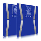 SOGA 2X Glass LCD Digital Body Fat Scale Bathroom Electronic Gym Water Weighing Scales Blue $ 60.90