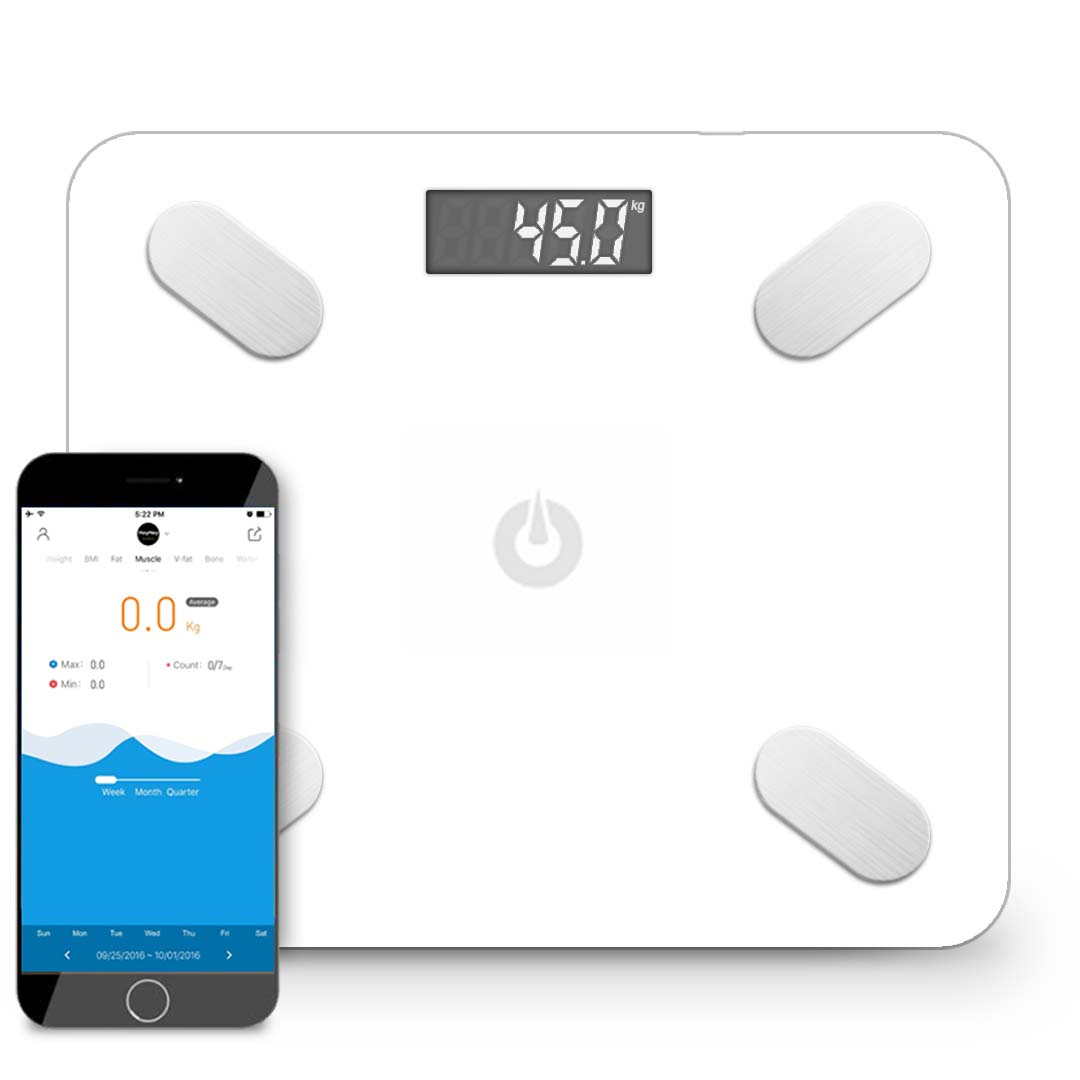 SOGA Wireless Bluetooth Digital Body Fat Scale Bathroom Weighing Scales Health Analyzer Weight White $ 55.50