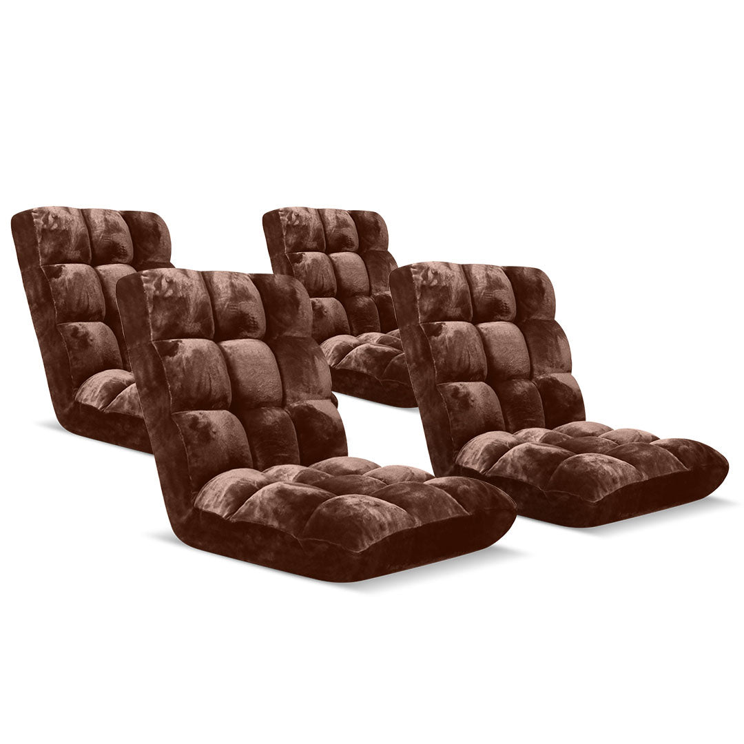 SOGA 4X Floor Recliner Folding Lounge Sofa Futon Couch Folding Chair Cushion Coffee $ 358.90