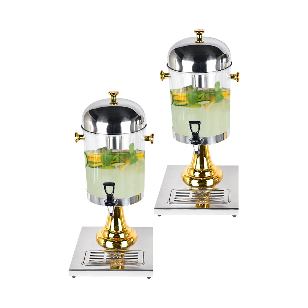 SOGA 2X Single 8L Stainless Steel Dispenser Beverage Juicer Transparent Commercial Drink Container Jug $ 344.90