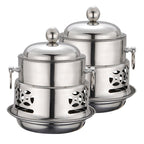 SOGA 2X Stainless Steel Mini Asian Buffet Hot Pot Single Person Shabu Alcohol Stove Burner with Lid $ 107.90