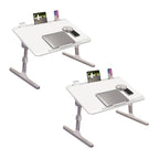 SOGA 2X 70X45cm White Small Laptop Bed Portable Foldable Study Table Adjustable $ 183.50