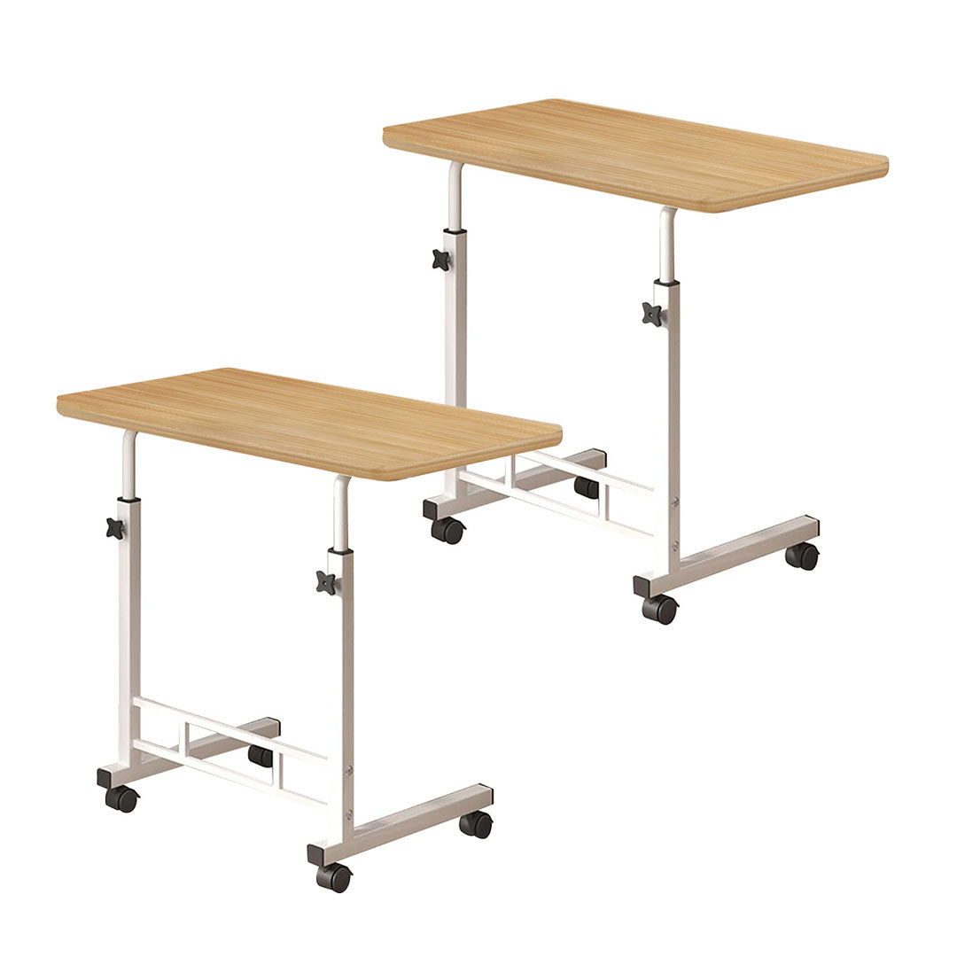 SOGA 2X 40x80cm Walnut Bedside Table Movable Bedroom Desk Student Computer Table $ 144.50