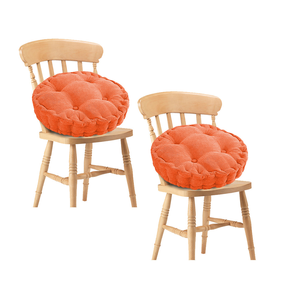 SOGA 2X Orange Round Cushion Soft Leaning Plush Backrest Throw Seat Pillow Home Office Decor $ 43.50