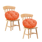 SOGA 2X Orange Round Cushion Soft Leaning Plush Backrest Throw Seat Pillow Home Office Decor $ 43.50