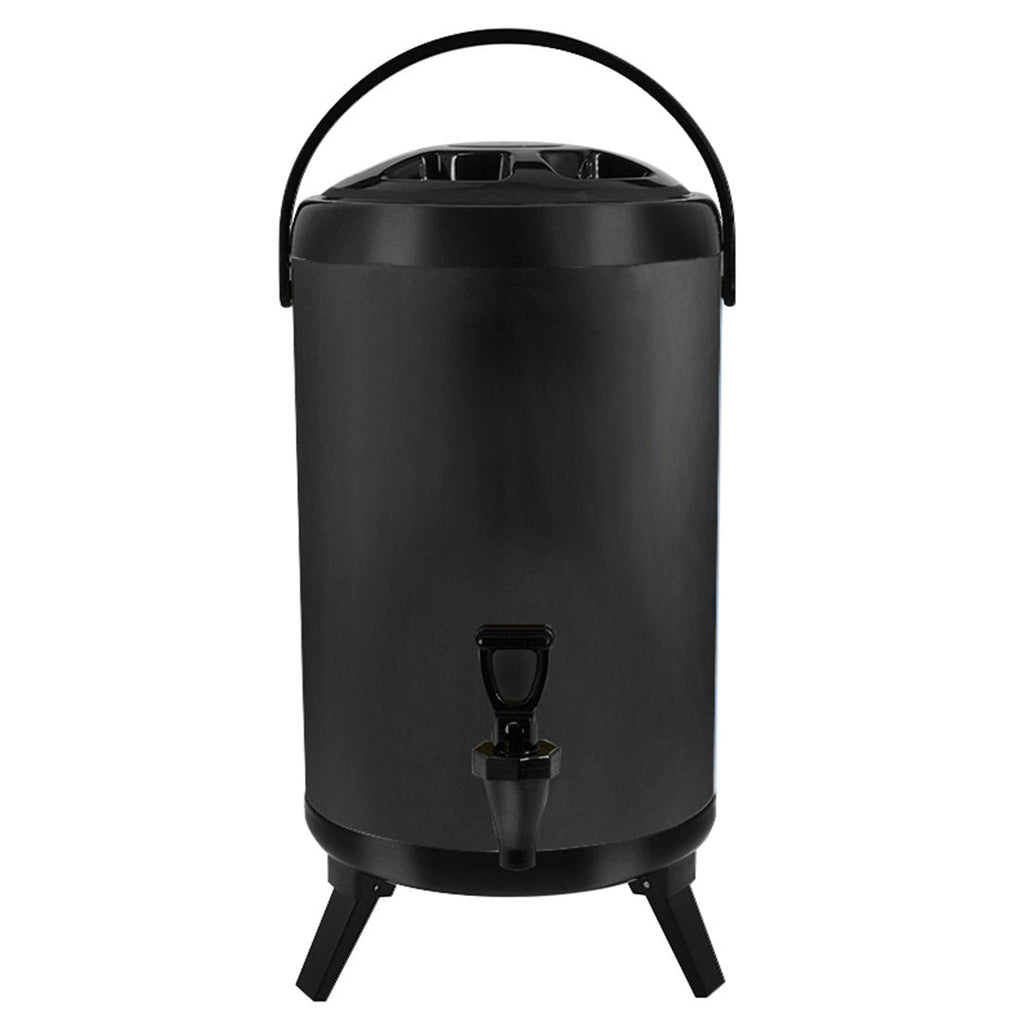 SOGA 10L Stainless Steel Insulated Milk Tea Barrel Hot and Cold Beverage Dispenser Container with Faucet Black $ 88.90