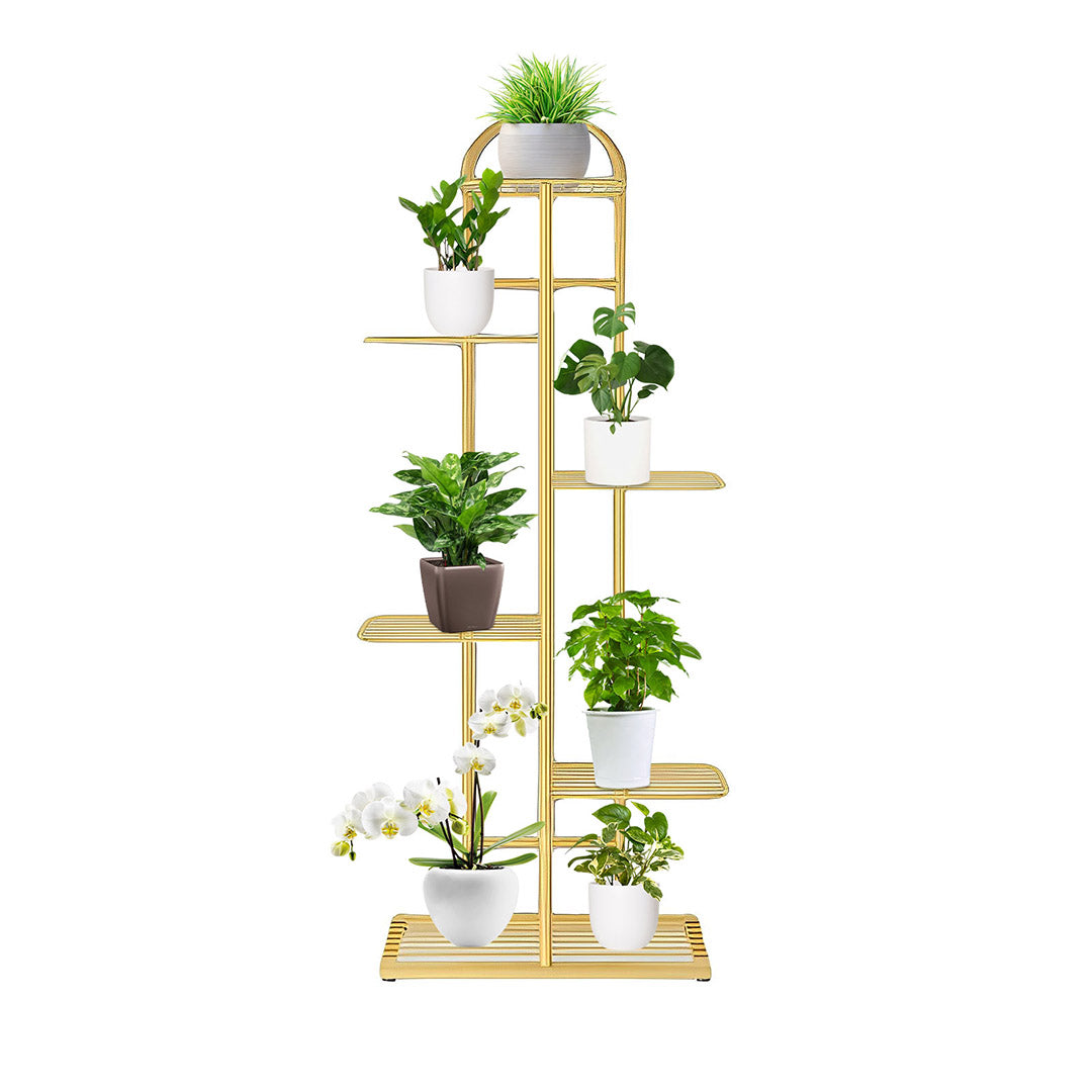SOGA 6 Tier 7 Pots Gold Metal Plant Stand Flowerpot Display Shelf Rack Indoor Home Office Decor $ 77.90