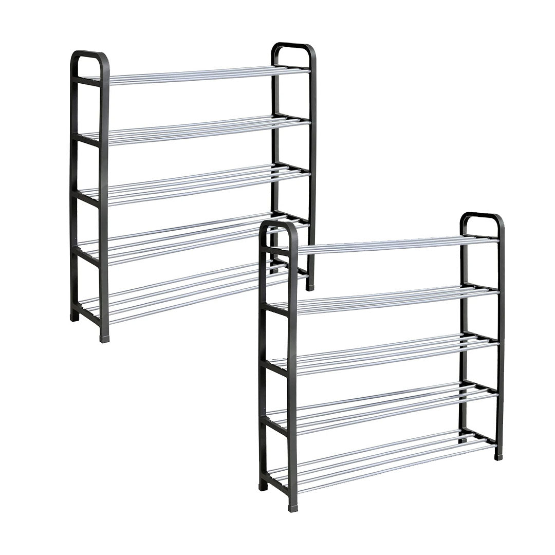 SOGA 2X 71x21cm 5 Layer Shoes and Slippers Organizer Rack Space Saving Shoe Storage Solution for Home Office $ 101.50