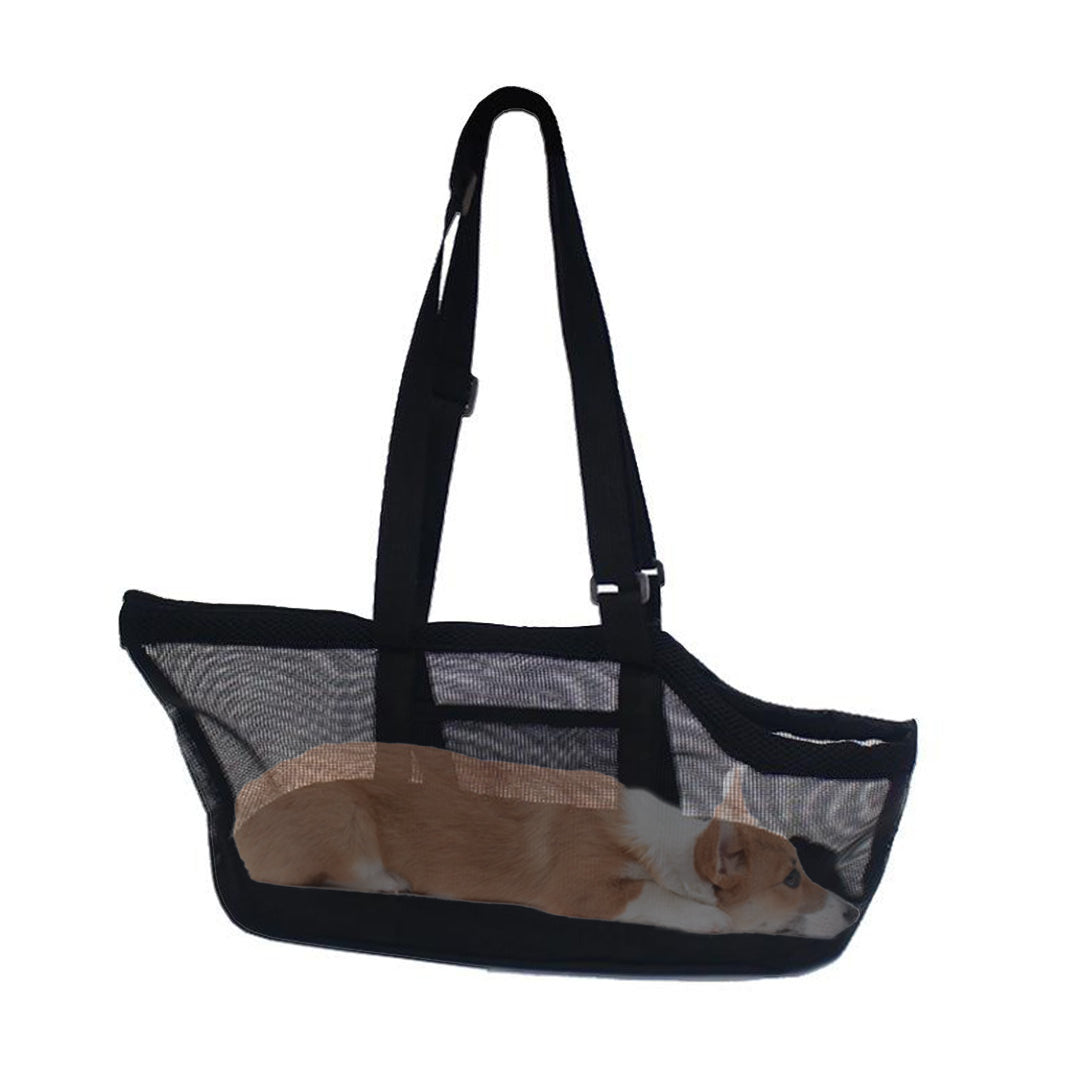 SOGA Black Pet Carrier Bag Breathable Net Mesh Tote Pouch Dog Cat Travel Essentials $ 31.50