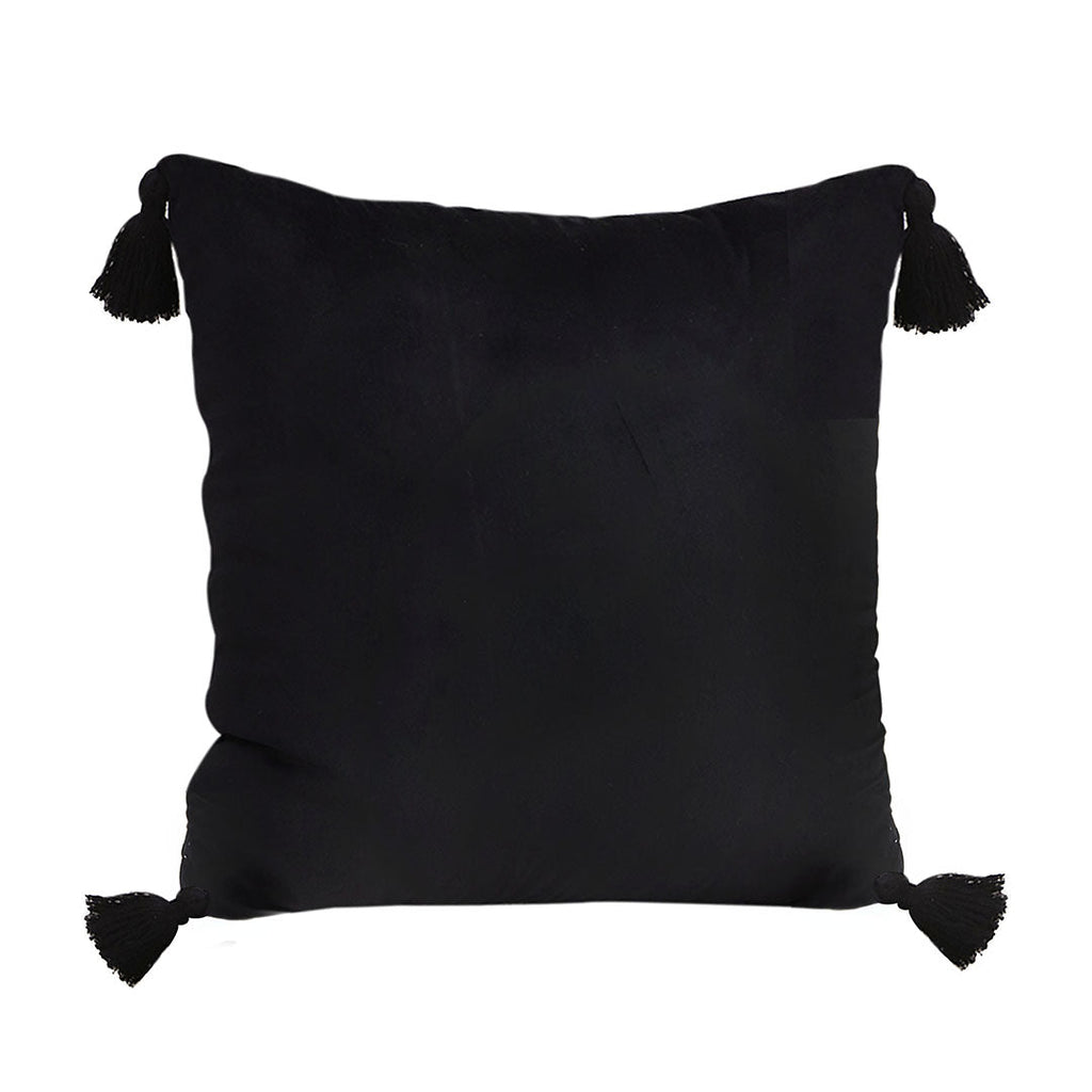 SOGA 45cm Black Vintage Butterfly Pillow Tassel Velvet Square Throw Pillow $ 55.50