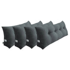 SOGA 4X 120cm Dark Grey Triangular Wedge Bed Pillow Headboard Backrest Bedside Tatami Cushion Home Decor
