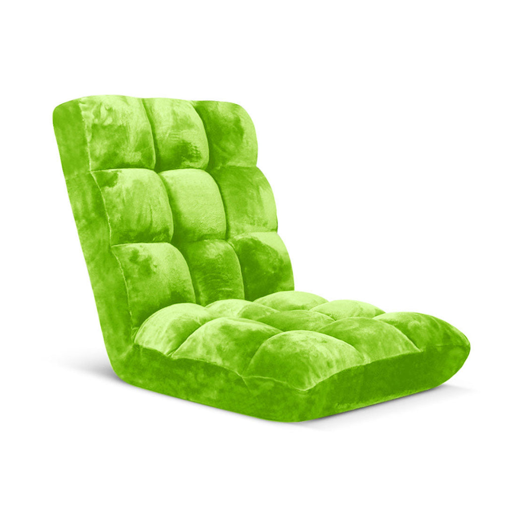 SOGA Floor Recliner Folding Lounge Sofa Futon Couch Folding Chair Cushion Green $ 94.50